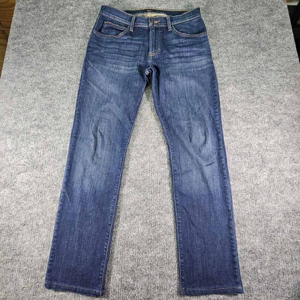 Hudson Blake Slim Straight Leg Jeans Men's 33 Argyle Dark Wash Denim EUC Soft